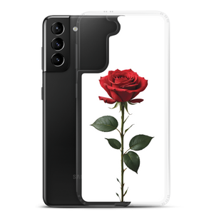 Red Rose on White Samsung Case