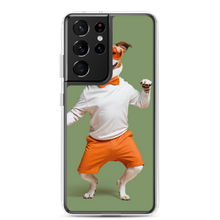 Funny Dancing Dog Green Samsung Case