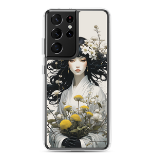 Oriental Lady with Yellow Flowers Samsung Case