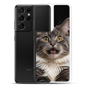 Shocked Cat Face Samsung Case