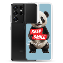 Keep Smile Blue Panda Samsung Case