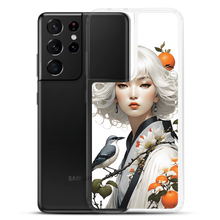 Oriental Lady with Orange and Bird Samsung Case