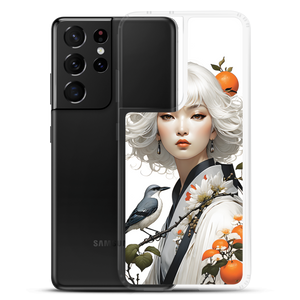 Oriental Lady with Orange and Bird Samsung Case