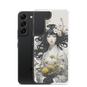 Oriental Lady with Yellow Flowers Samsung Case