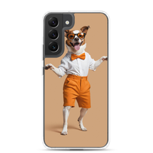 Happy Dancing Dog Beige Samsung Case