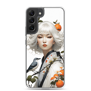 Oriental Lady with Orange and Bird Samsung Case