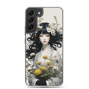 Oriental Lady with Yellow Flowers Samsung Case