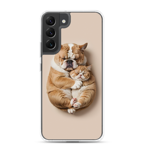 Cute Baby Cat and Dog Sleep Samsung Case