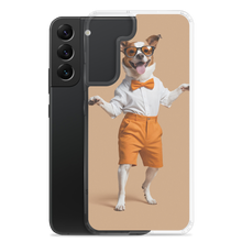 Happy Dancing Dog Beige Samsung Case