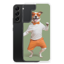 Funny Dancing Dog Green Samsung Case