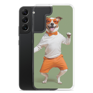 Funny Dancing Dog Green Samsung Case