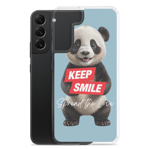 Keep Smile Blue Panda Samsung Case