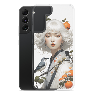 Oriental Lady with Orange and Bird Samsung Case