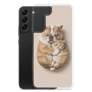 Cute Baby Cat and Dog Sleep Samsung Case