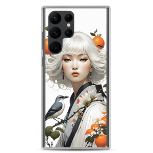 Oriental Lady with Orange and Bird Samsung Case