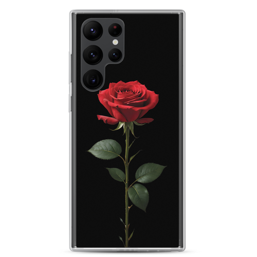 Red Rose on Black Samsung Case