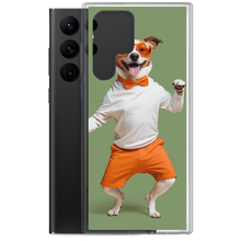 Funny Dancing Dog Green Samsung Case