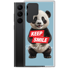 Keep Smile Blue Panda Samsung Case