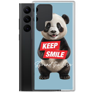 Keep Smile Blue Panda Samsung Case