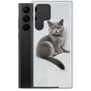 Relaxing British Shorthair Cat Samsung Case