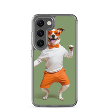 Funny Dancing Dog Green Samsung Case