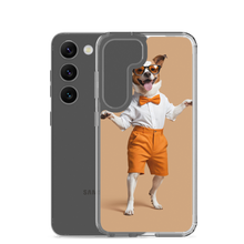 Happy Dancing Dog Beige Samsung Case