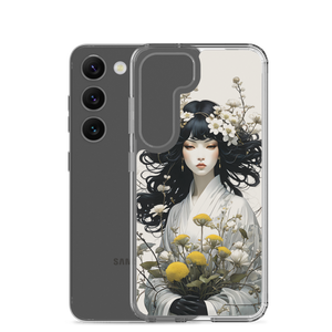 Oriental Lady with Yellow Flowers Samsung Case