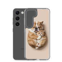 Cute Baby Cat and Dog Sleep Samsung Case