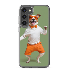 Funny Dancing Dog Green Samsung Case