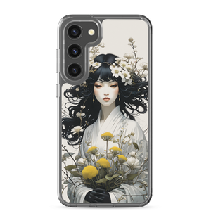 Oriental Lady with Yellow Flowers Samsung Case