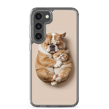 Cute Baby Cat and Dog Sleep Samsung Case