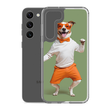 Funny Dancing Dog Green Samsung Case