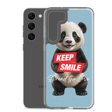 Keep Smile Blue Panda Samsung Case