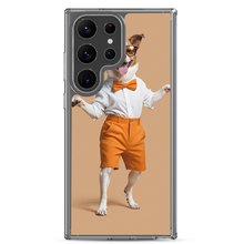 Happy Dancing Dog Beige Samsung Case