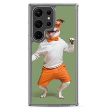 Funny Dancing Dog Green Samsung Case