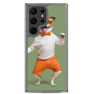 Funny Dancing Dog Green Samsung Case