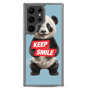 Keep Smile Blue Panda Samsung Case