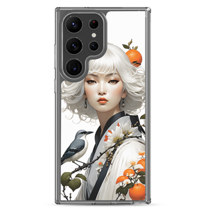 Oriental Lady with Orange and Bird Samsung Case