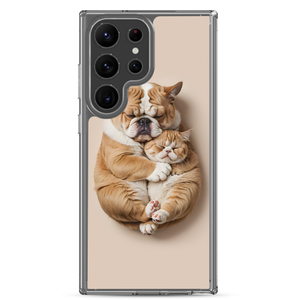 Cute Baby Cat and Dog Sleep Samsung Case