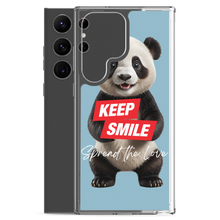 Keep Smile Blue Panda Samsung Case