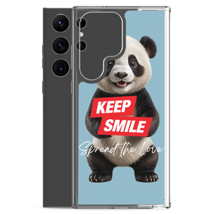 Keep Smile Blue Panda Samsung Case