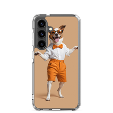 Happy Dancing Dog Beige Samsung Case