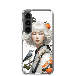 Oriental Lady with Orange and Bird Samsung Case