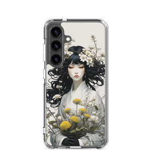 Oriental Lady with Yellow Flowers Samsung Case