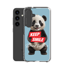 Keep Smile Blue Panda Samsung Case