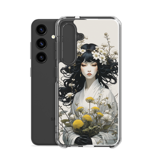 Oriental Lady with Yellow Flowers Samsung Case