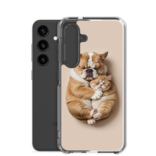 Cute Baby Cat and Dog Sleep Samsung Case