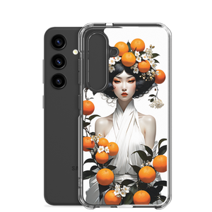 Oriental Lady with Orange Fruits Samsung Case