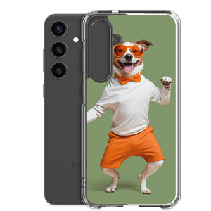 Funny Dancing Dog Green Samsung Case