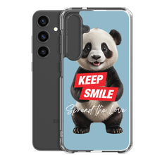 Keep Smile Blue Panda Samsung Case